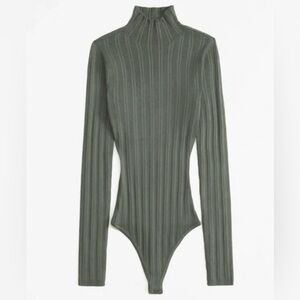 Abercrombie Turtleneck Sweater Bodysuit | Size: Medium | Color: Olive Green